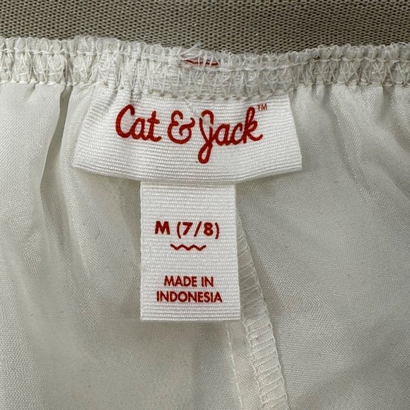 Cat And Jack Girl's Size Medium 7-8 Skirt Lined Lace And Sparkles White Preowned - Picture 4 of 9